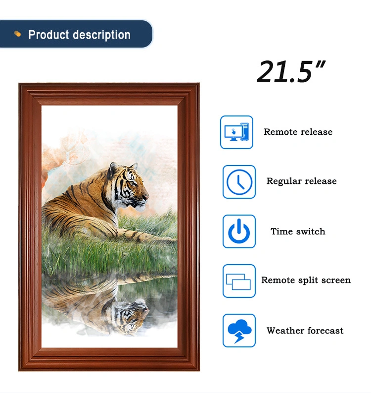 Frame Intelligent Digital Art Museum 21.5 Inch WiFi Digital Photo Frame Android for School Restaurant