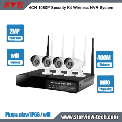 Überwachung 4CH 960p IP CCTV-Kamera-Überwachungsset Drahtloses NVR-Sicherheitssystem