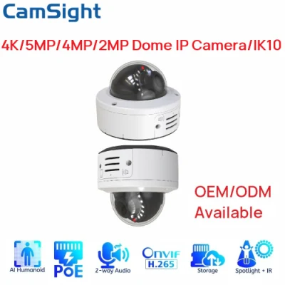 Camsight 4K 8MP 5MP 4MP 2MP Colorvu Vollfarb-IP-Kamera mit intelligenter Menschenerkennung, Mini-Dome-IP-Kamera, Poe CCTV, Netzwerksicherheit, IP-Kamera, OEM-Lieferant